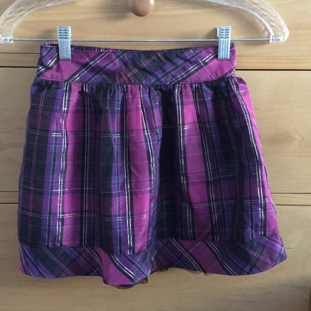 Purple Plaid Skirt
